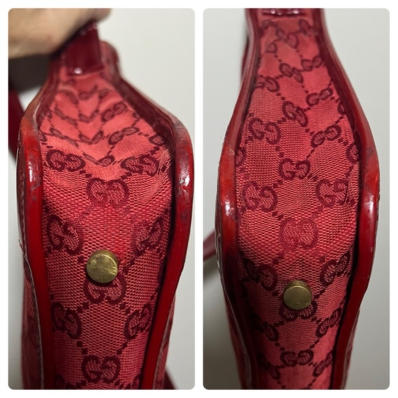 Authentic Gucci Canvas/Patent Leather crossbody - Picture 10 of 13